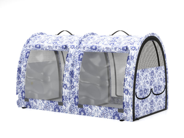 LE Pop-Up Kennel - Show Shelter (Medium), Double, Mesh Doors with Euro Back
