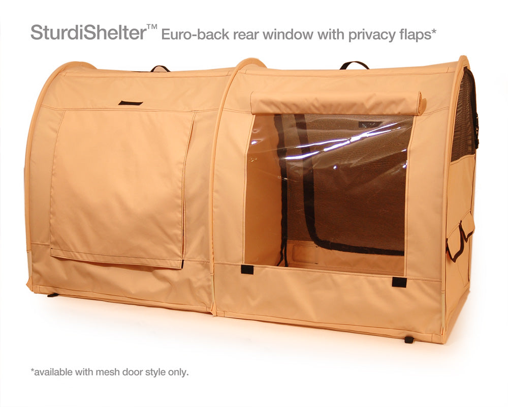 Pop-Up Kennel - Show Shelter (Medium), Double, Mesh Doors with Euro Back